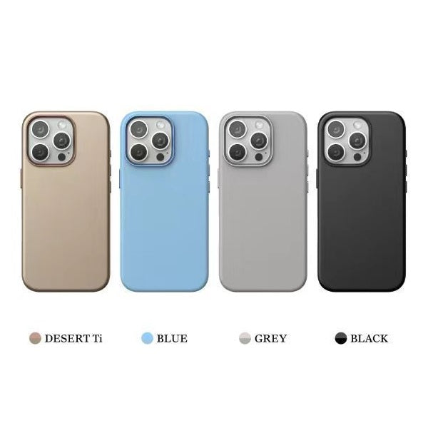 iPhone 16 Pro Business Series Genuine Leather Case with Magsafe - Titanium Gray