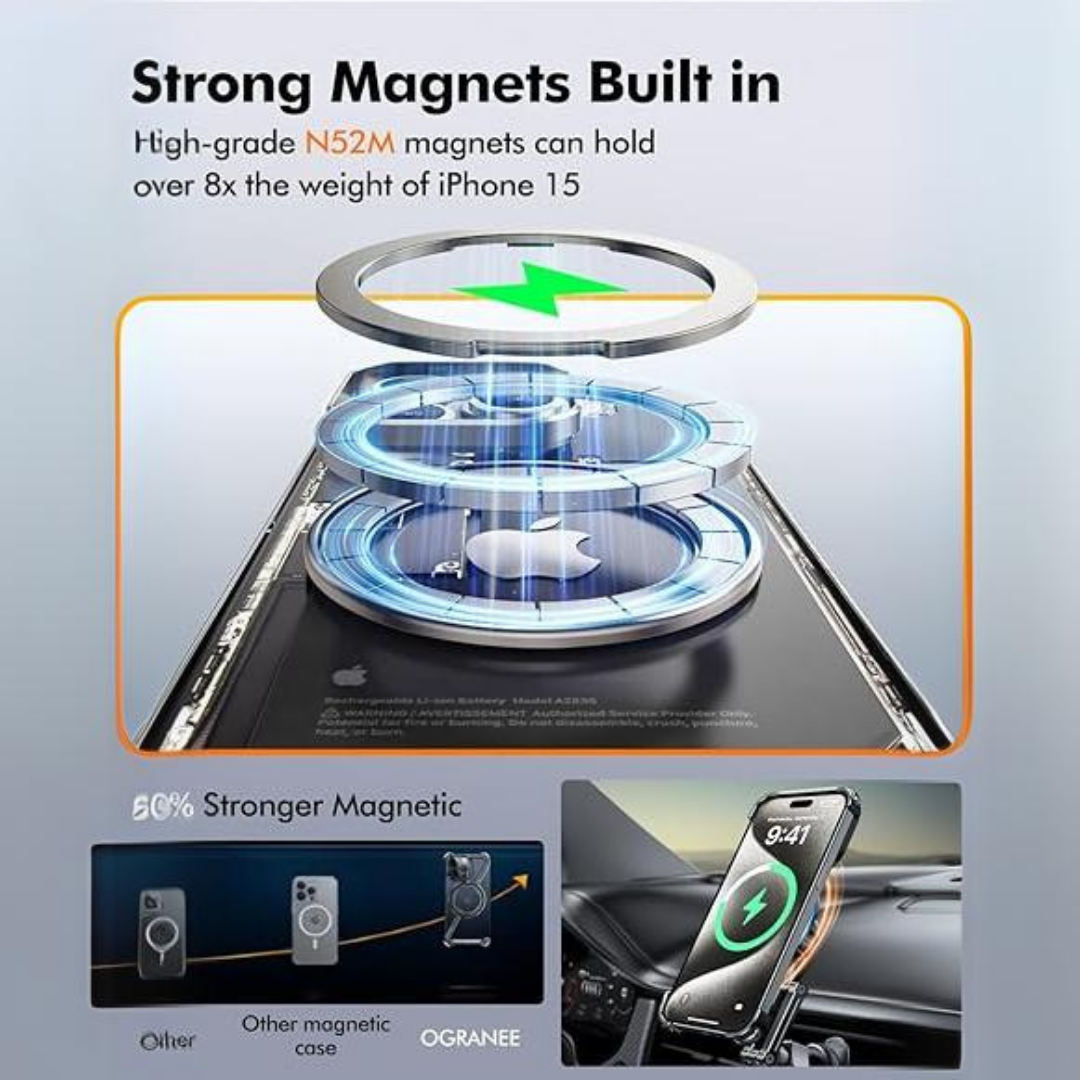 Z Metal Frameless Case with MagSafe Magnetic Stand for iPhone 16 Series