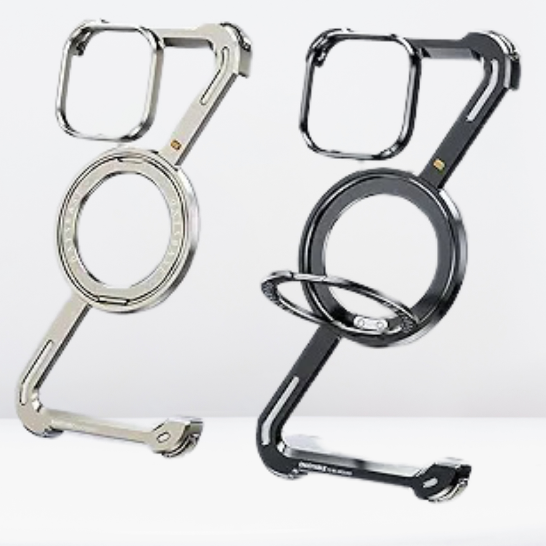 Z Metal Frameless Case with MagSafe Magnetic Stand for iPhone 16 Series
