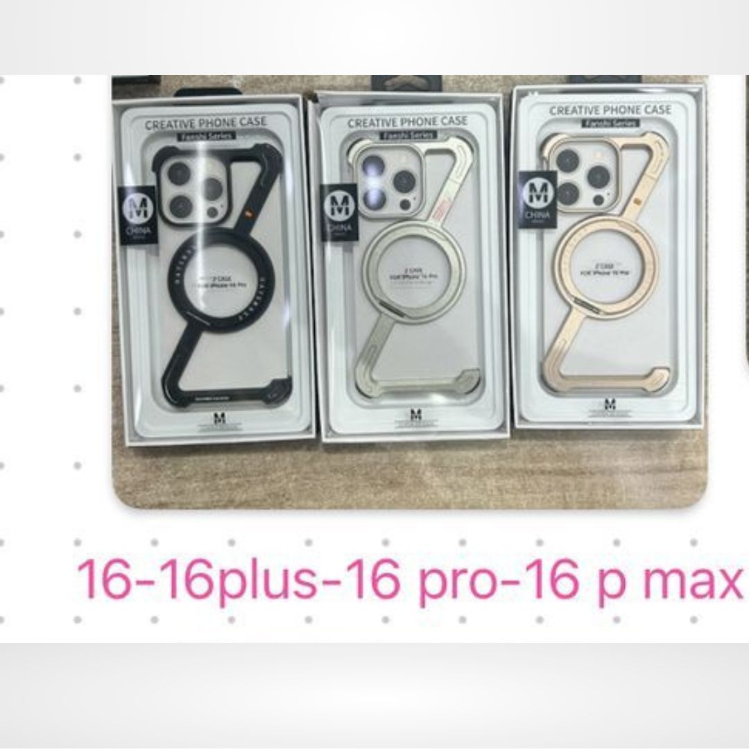 Z Metal Frameless Case with MagSafe Magnetic Stand for iPhone 16 Series