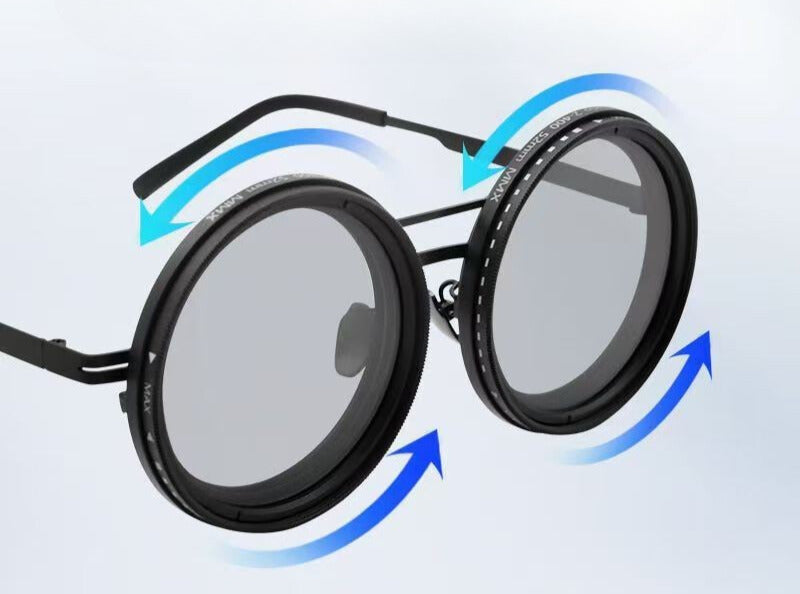 Multi-Use Retro Sunglasses with 9-Level Adjustable Dimming