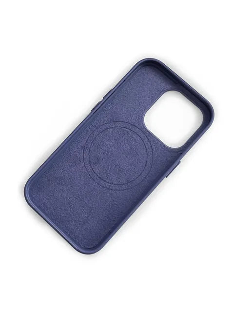 iPhone 13 Pro Max Premium Leather Magsafe Back Cover - Blue
