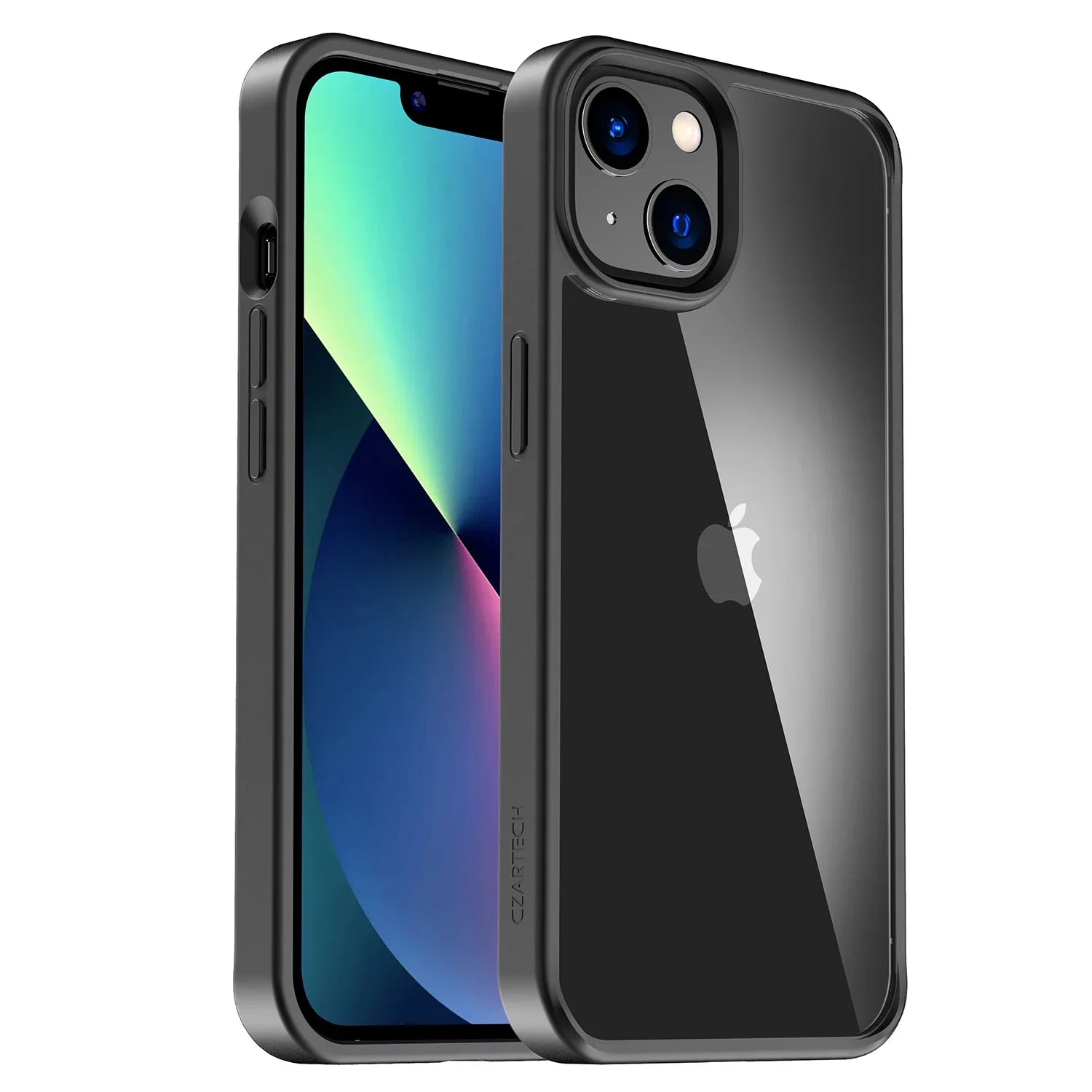 iPhone 14 Soft Hybrid Transparent Metal Camera Protection Case