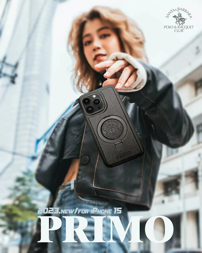 iPhone 15 Pro Max Primo Series Genuine Santa Barbara Leather Case- Brown