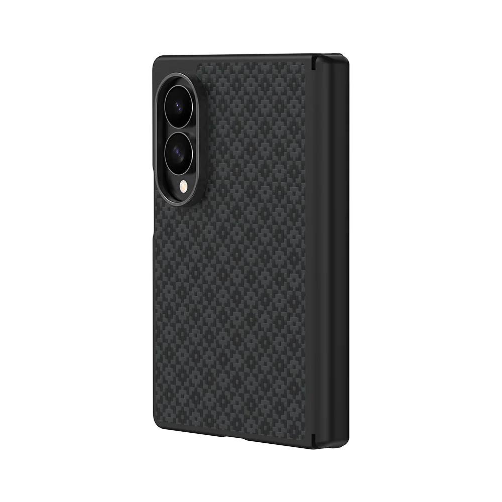 Benks ArmorGrid Pro Kevlar® Case Grand Combo for Samsung Galaxy Z Fold 8, Obsidian Black, back view