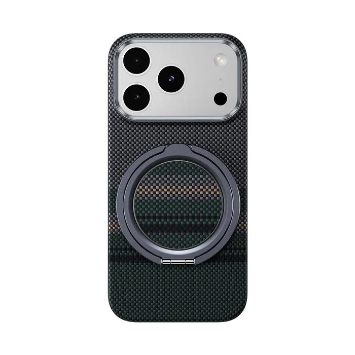 Benks ArmorPop Aramid Fibre Magnetic Phone Grip & Stand, Aurora on iPhone