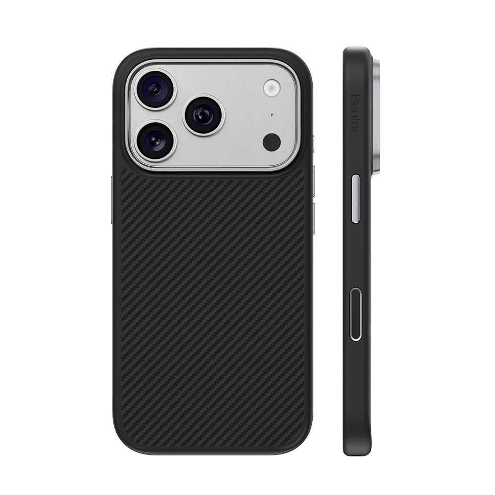 Benks ArmorPro Kevlar® Case, back and side view