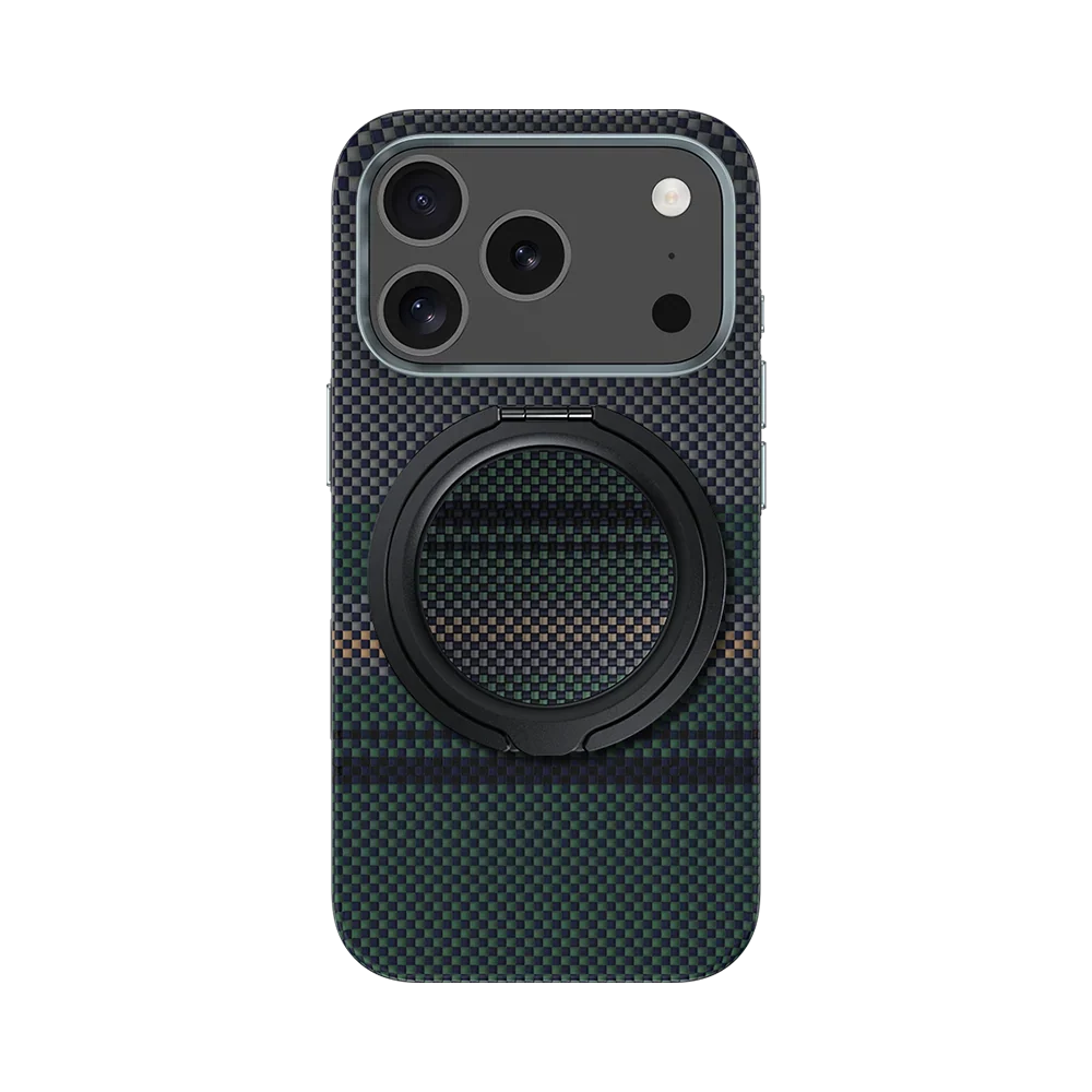 Benks Aurora ArmorPro Kevlar® Case, with magnetic grip and stand attached (sold separately)