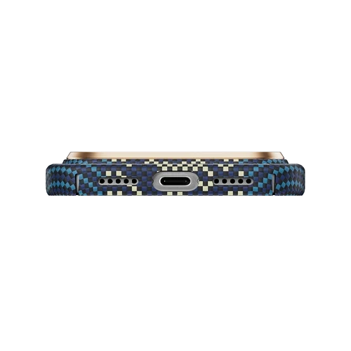 Benks Knight Air Kevlar® Case, Blue, bottom edge view