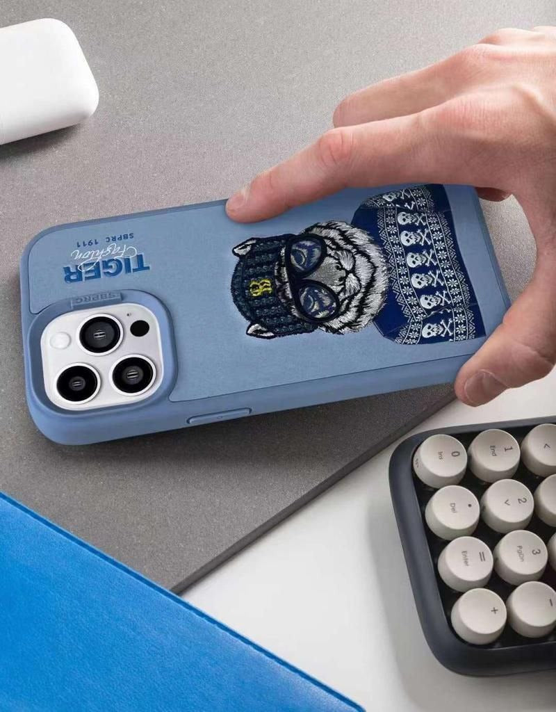 iPhone 14 Pro Santa Barbara Fergus Series Leather Case - Blue