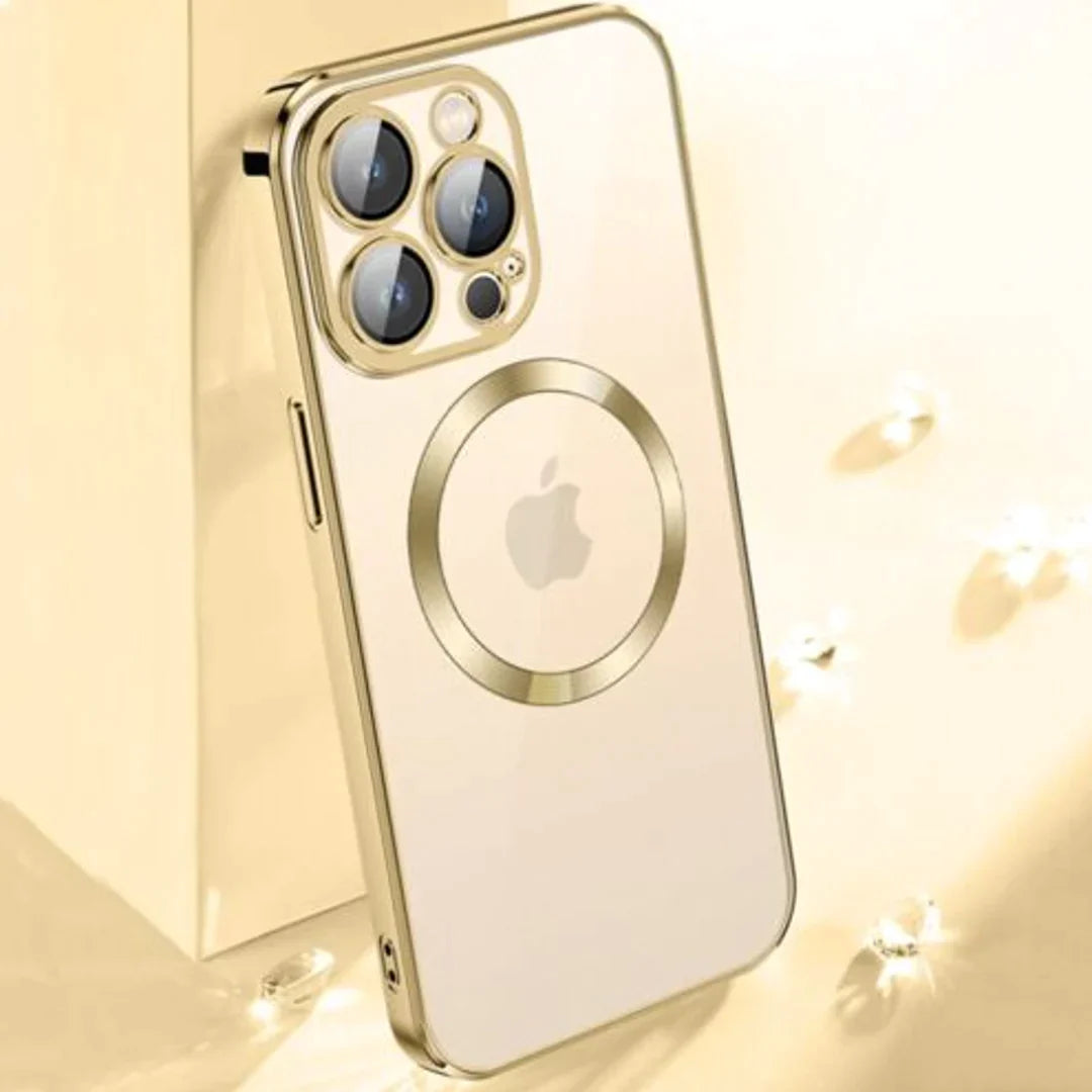 iPhone 14 Transparent Electroplating MagSafe Case with Camera Protection