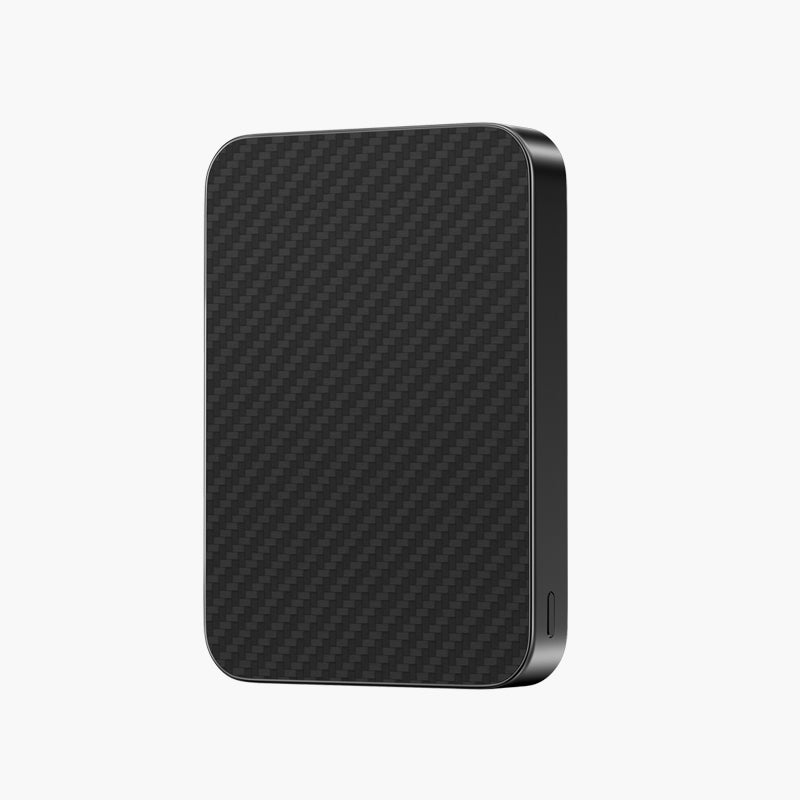 BRENDY 10000mAh Kevlar® Magnetic Wireless Power Bank, PD 20W in Black Carbon Fiber
