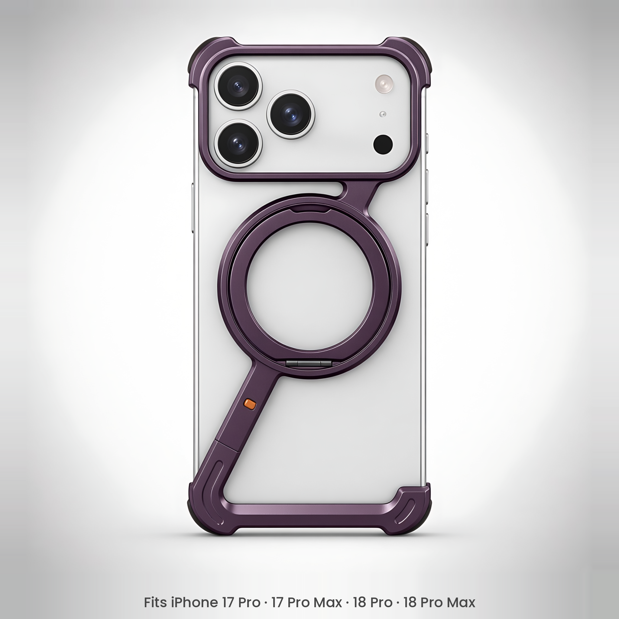 OATSBASF Z-Shape Aluminium Bumper with MagSafe Kickstand for iPhone 18 Pro & 17 Pro Series – Burgundy