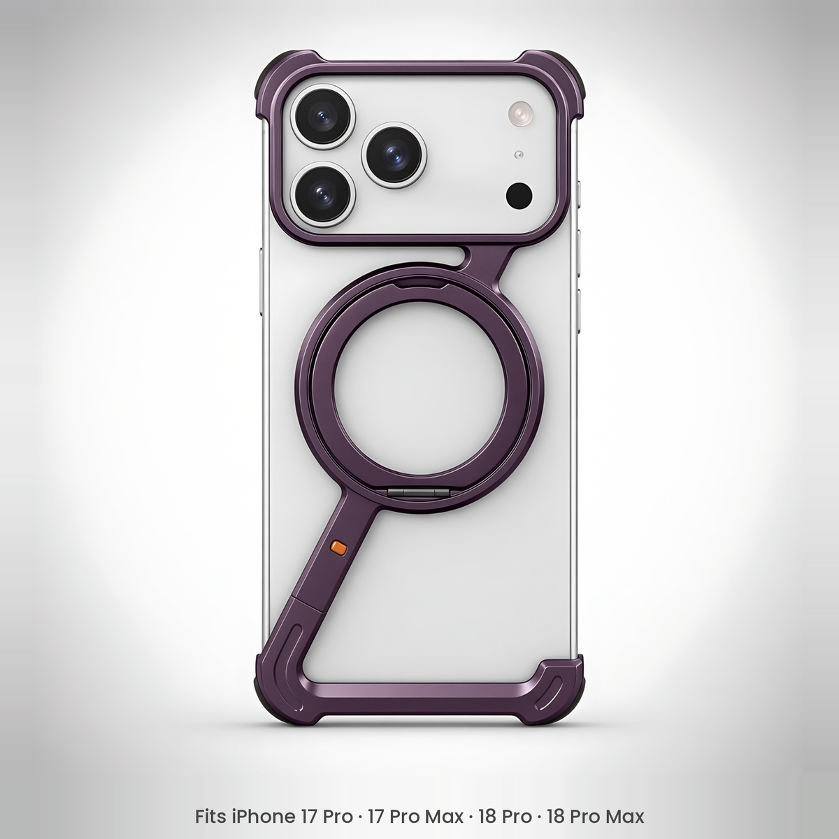 OATSBASF Z-Shape Aluminium Bumper with MagSafe Kickstand for iPhone 18 Pro & 17 Pro Series – Burgundy
