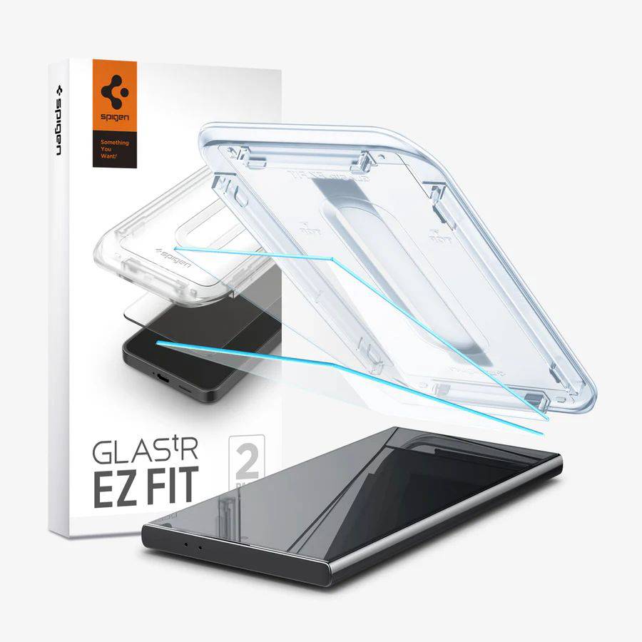 Spigen EZ Fit Tempered Glass Screen Protector Guard for iPhone 14 (2 Pack)