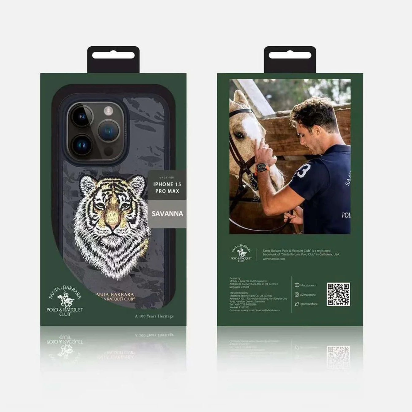 iPhone 15 Pro Savanna Series Santa Barbara Leather Case - Tiger