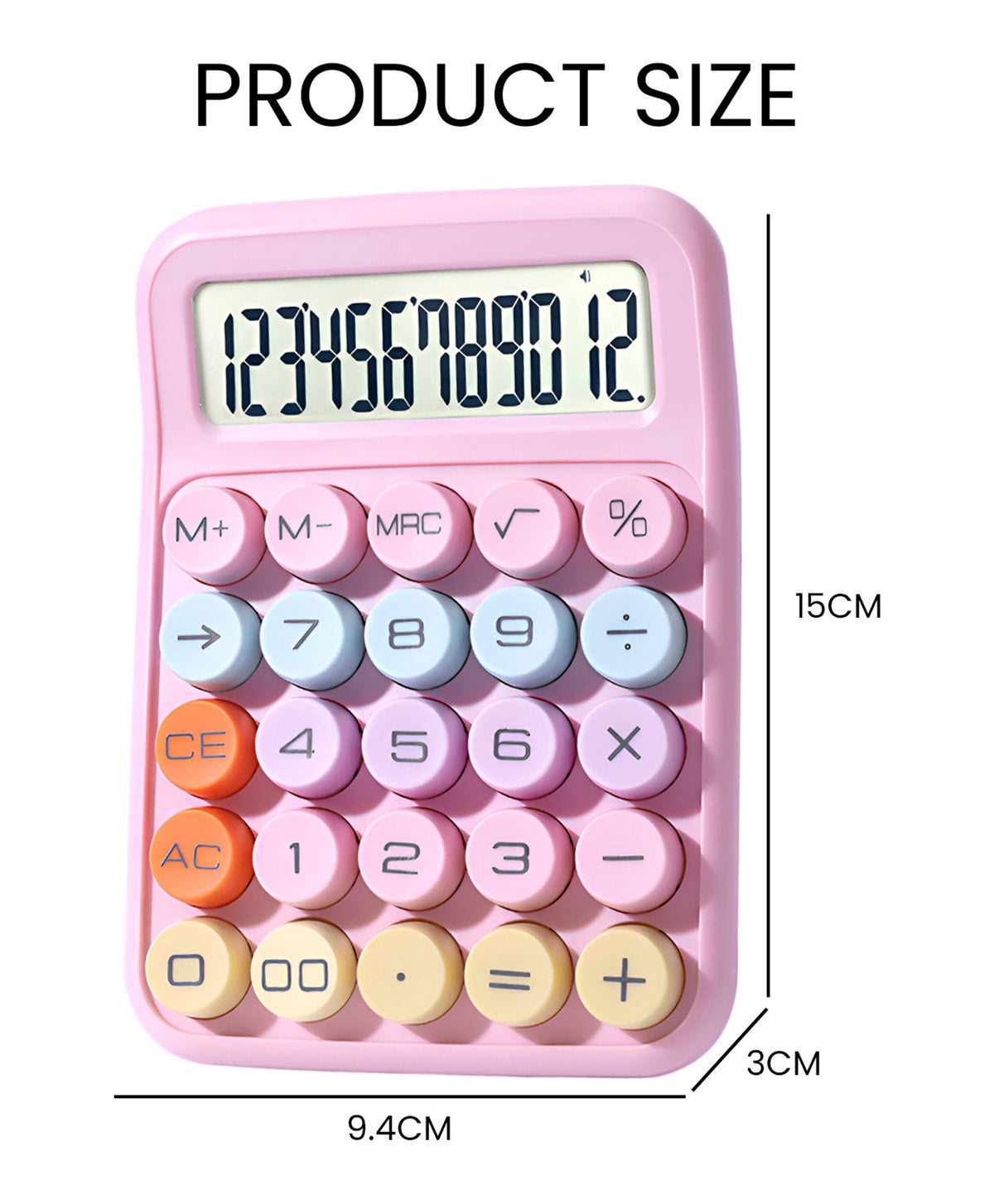 Colourful Extra-Large 12-Digit Calculator, photo 3