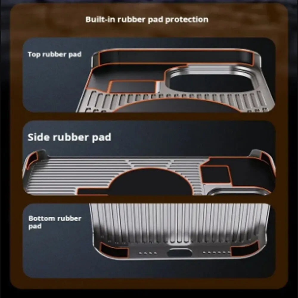 iPhone 15 Pro Max Frameless Metal AeroFLex Aluminum & Leather Case with Aroma