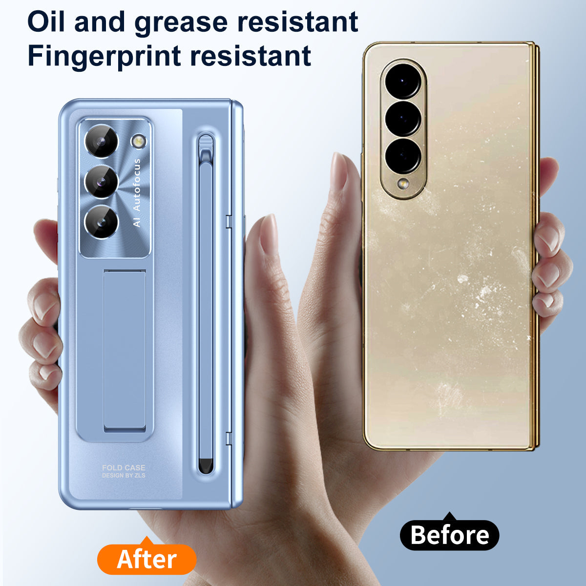 Samsung Galaxy Z Fold 6 Electroplating Back Cover Case with Kickstand, Stylus & Front Glass