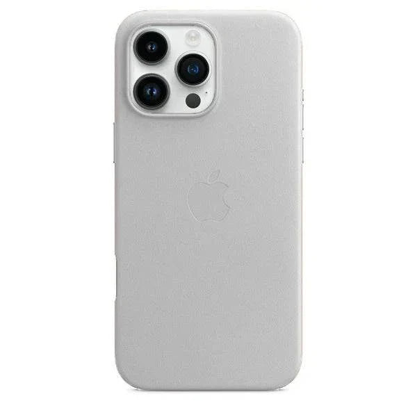 iPhone 15 Plus Leather Case, Compatible with MagSafe, Premium Tumbled Leather, Metal Buttons, Slim Fit&Durable, Distinctive Texture Cover Light Grey