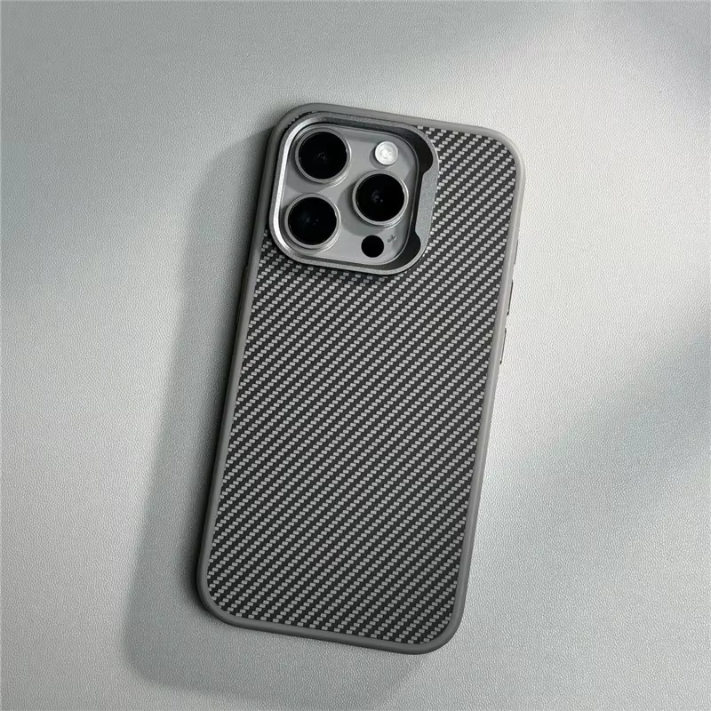 iPhone 16 Pro Max Smooth & Sleek Matte Finish Soft Carbon Case - Titanium