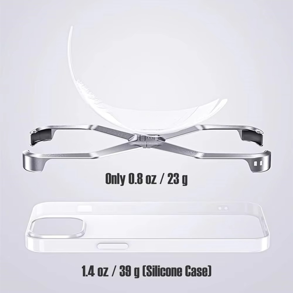iPhone 16 Pro Rimless Metal Alloy Aluminum Bumper Case - Gold