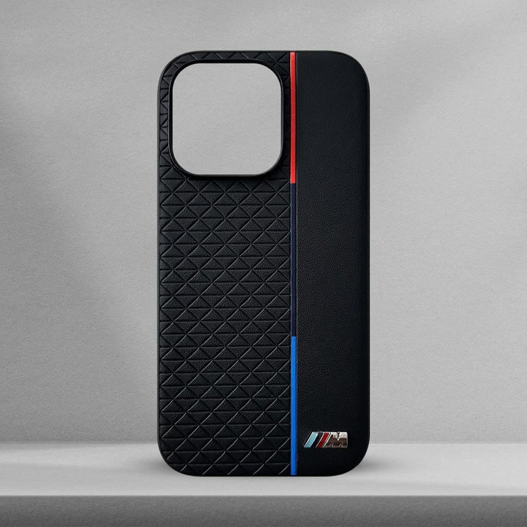iPhone 15 Pro Leather Back Cover BMW M Performance Leather Case