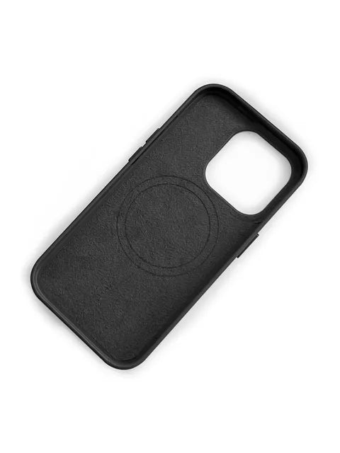 iPhone 13 Pro Max Premium Leather Magsafe Back Cover - Black