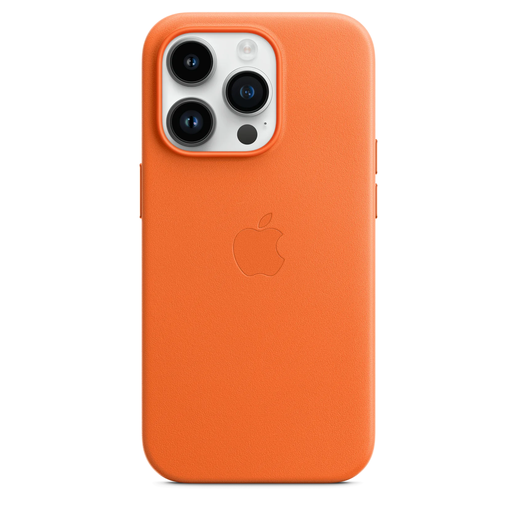 iPhone 16 Pro Max Leather (Not Magsafe) Case - Orange