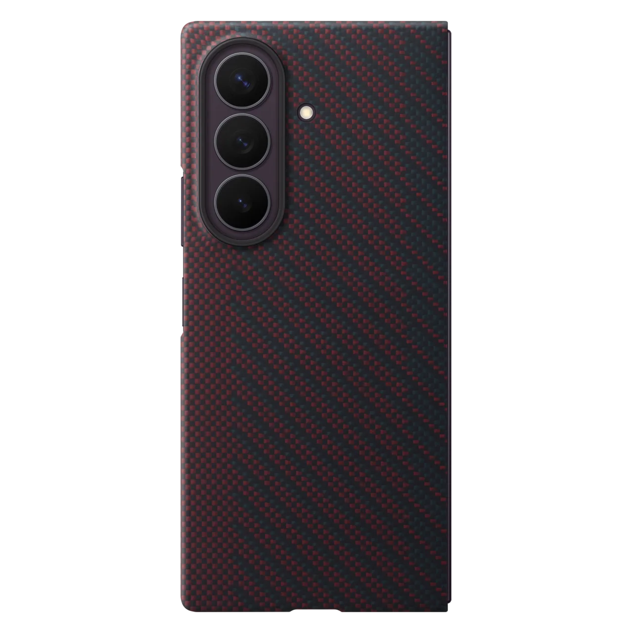 Samsung Z Fold8 Ultra Carbon Case, 0.8mm Slim Carbon Fiber Cover with Magsafe and Logo - Wine