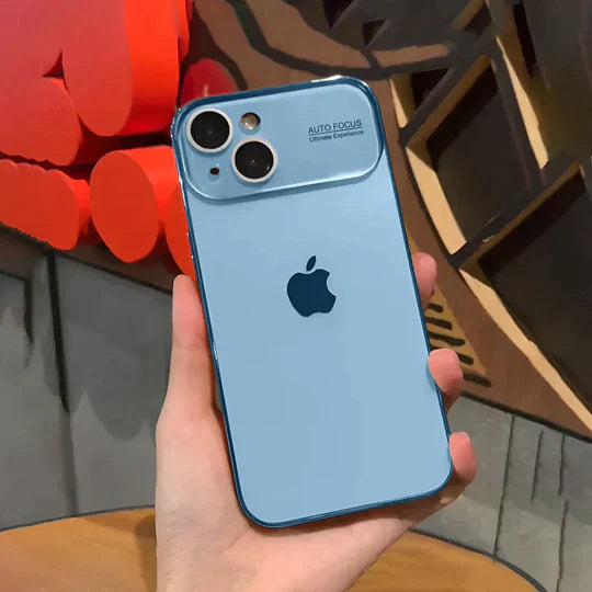 iPhone 13 Full Lens Glass Case-Blue