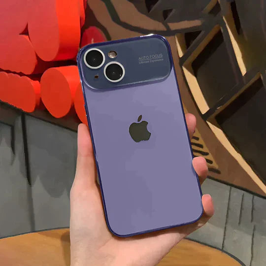 iPhone 13 Full Lens Glass Case-Purple