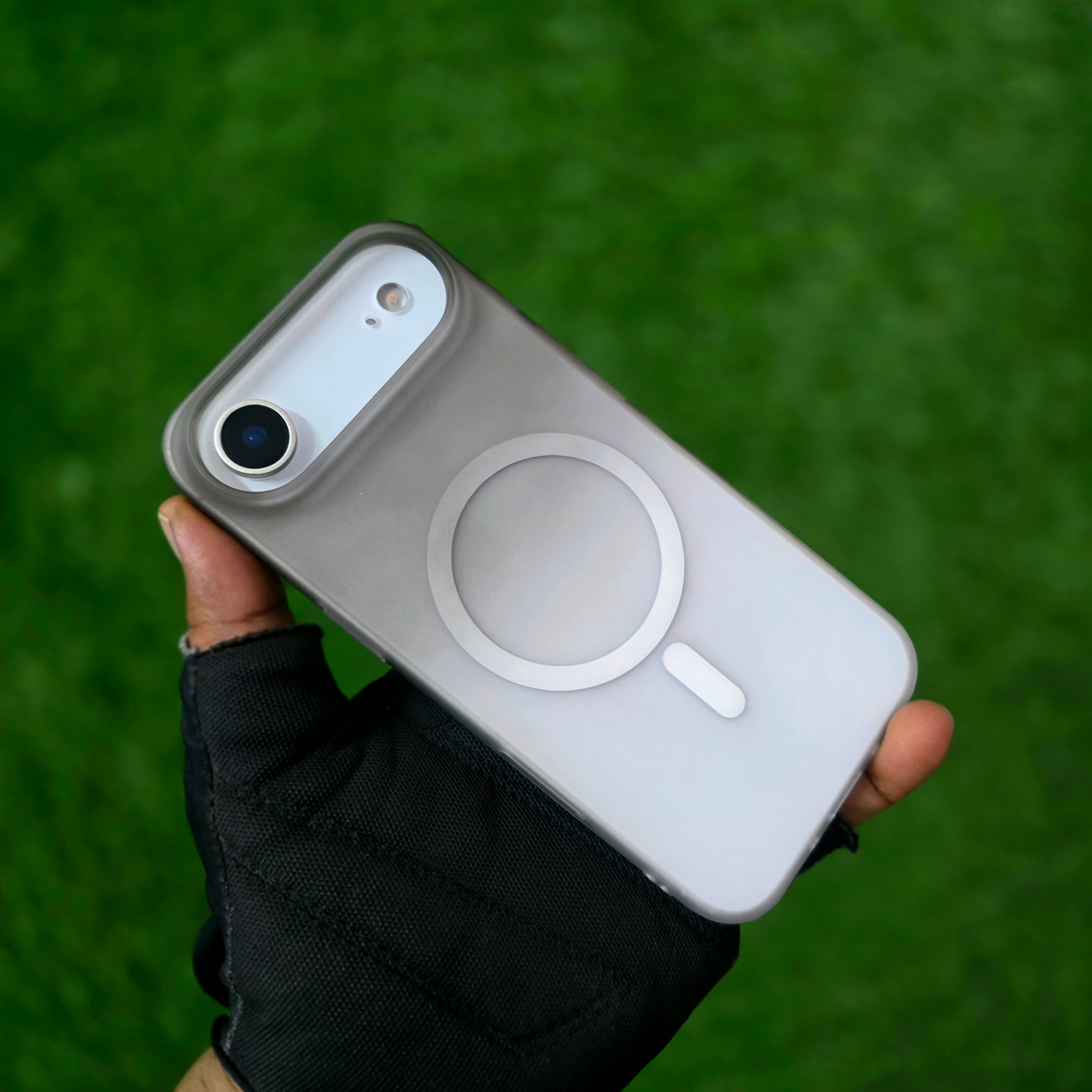 iPhone 17 Air Dual Color Shade Matte Finish Smoke Cover with Magsafe - Black