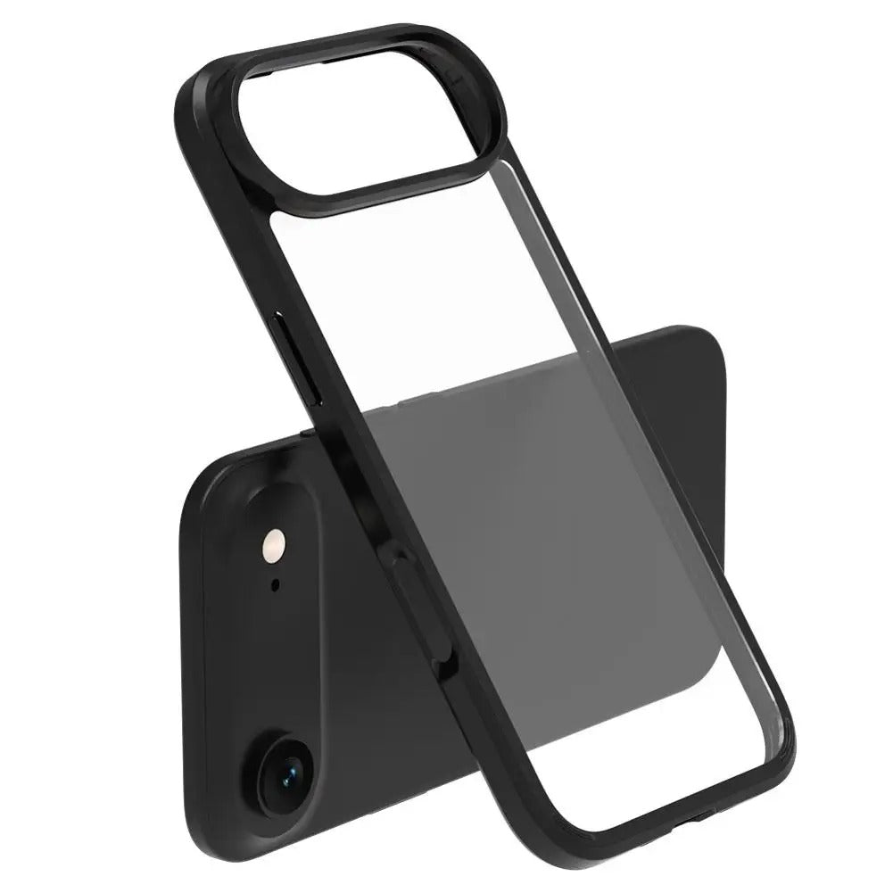 iPhone 17 Air Shockproof Anti Yellowing Transparent Case Soft TPU Side Black