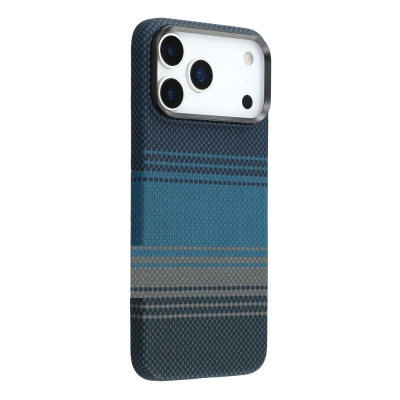 iPhone 17 Pro Aramid Carbon Fiber Texture 0.8mm Thin Cover with Magsafe - Blue