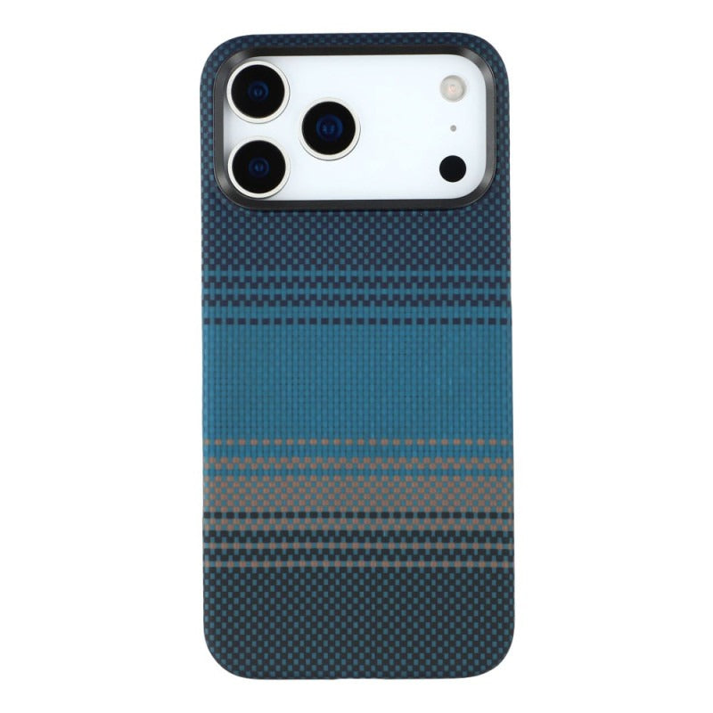 iPhone 17 Pro Aramid Carbon Fiber Texture 0.8mm Thin Cover with Magsafe - Blue