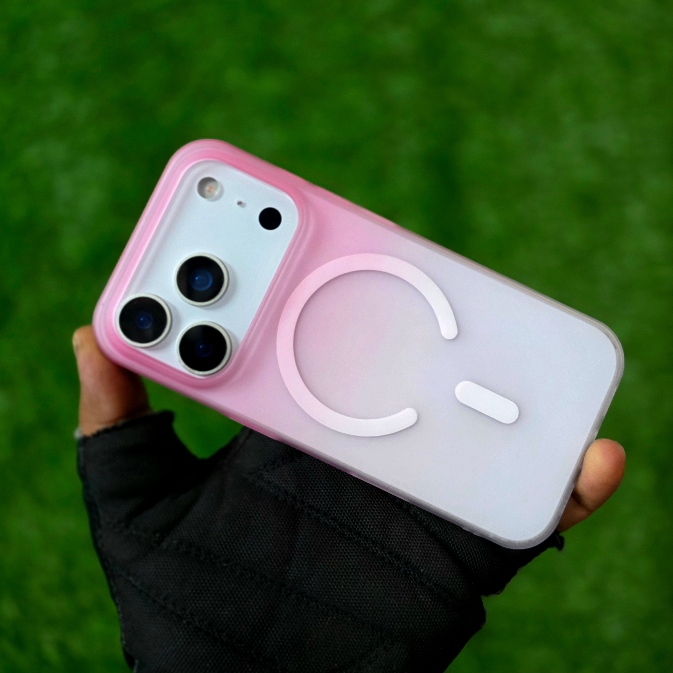 iPhone 17 Pro Dual Color Shade Matte Finish Smoke Cover with Magsafe - Pink