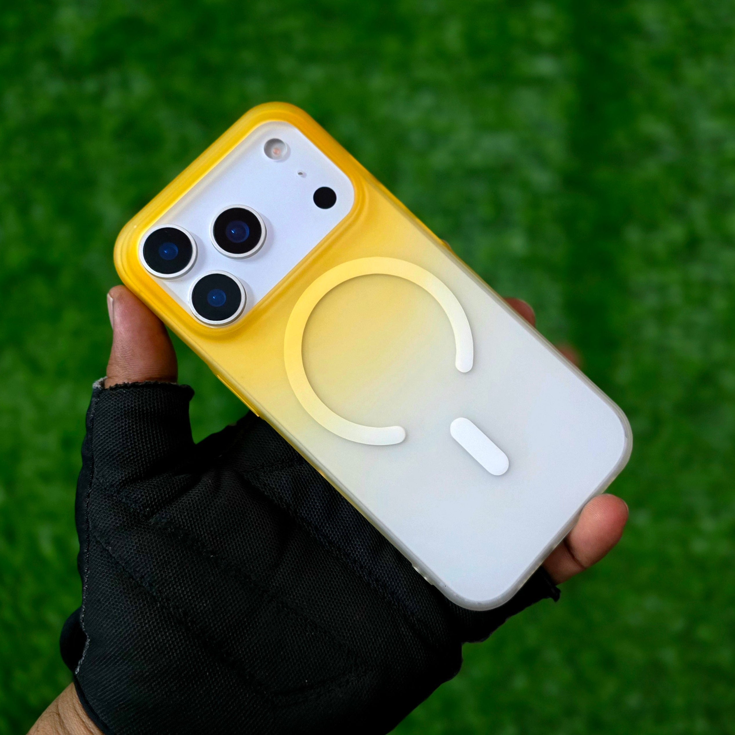 iPhone 17 Pro Dual Color Shade Matte Finish Smoke Cover with Magsafe - Yellow