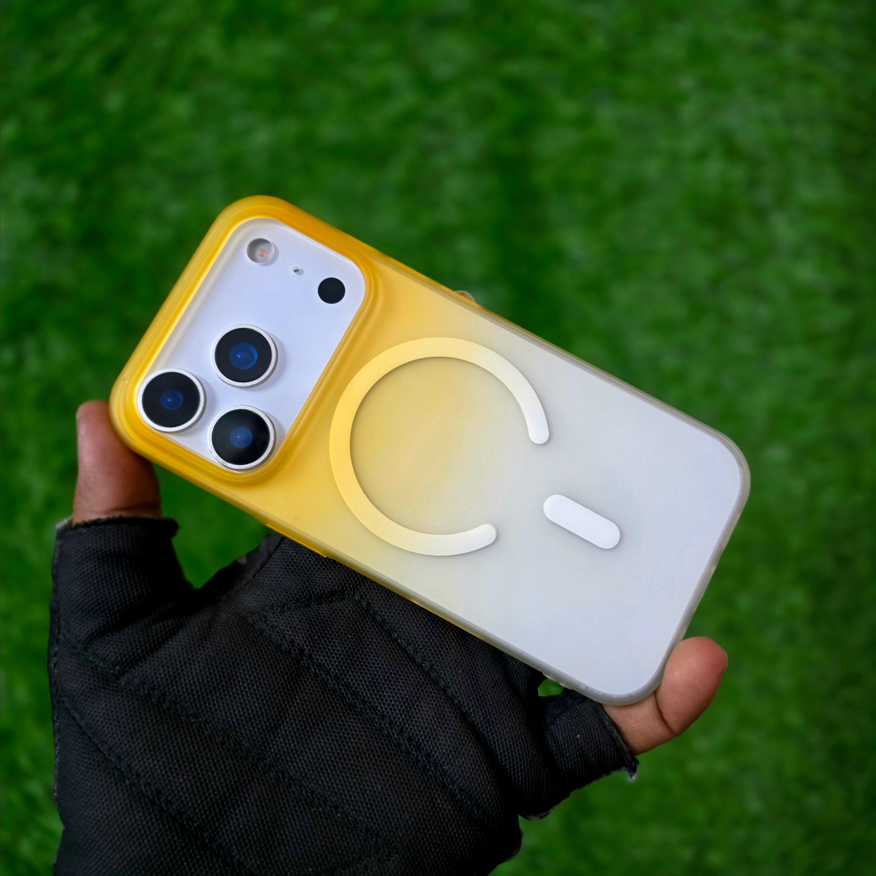 iPhone 17 Pro Dual Color Shade Matte Finish Smoke Cover with Magsafe - Yellow