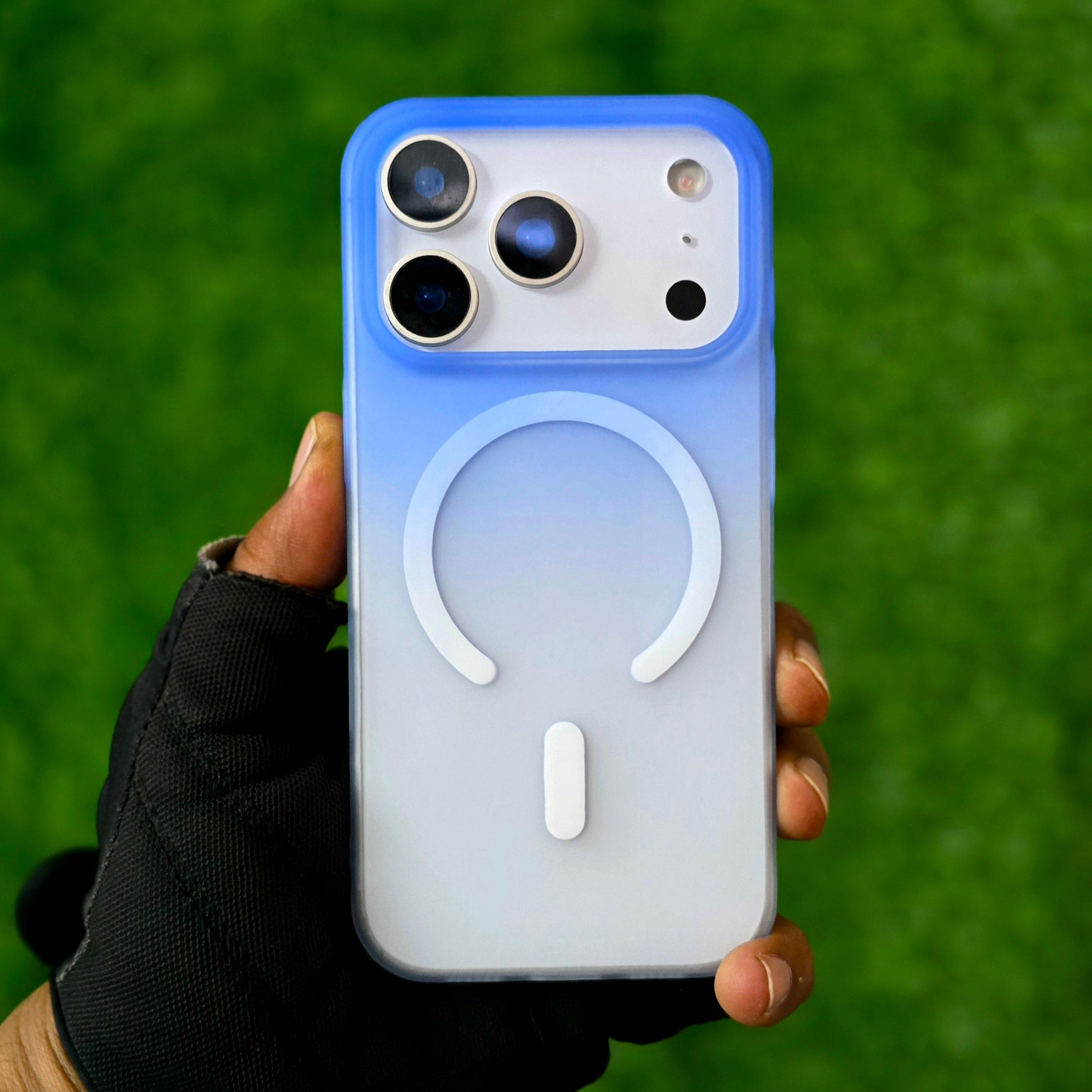 iPhone 17 Pro Max Dual Color Shade Matte Finish Smoke Cover with Magsafe - Blue