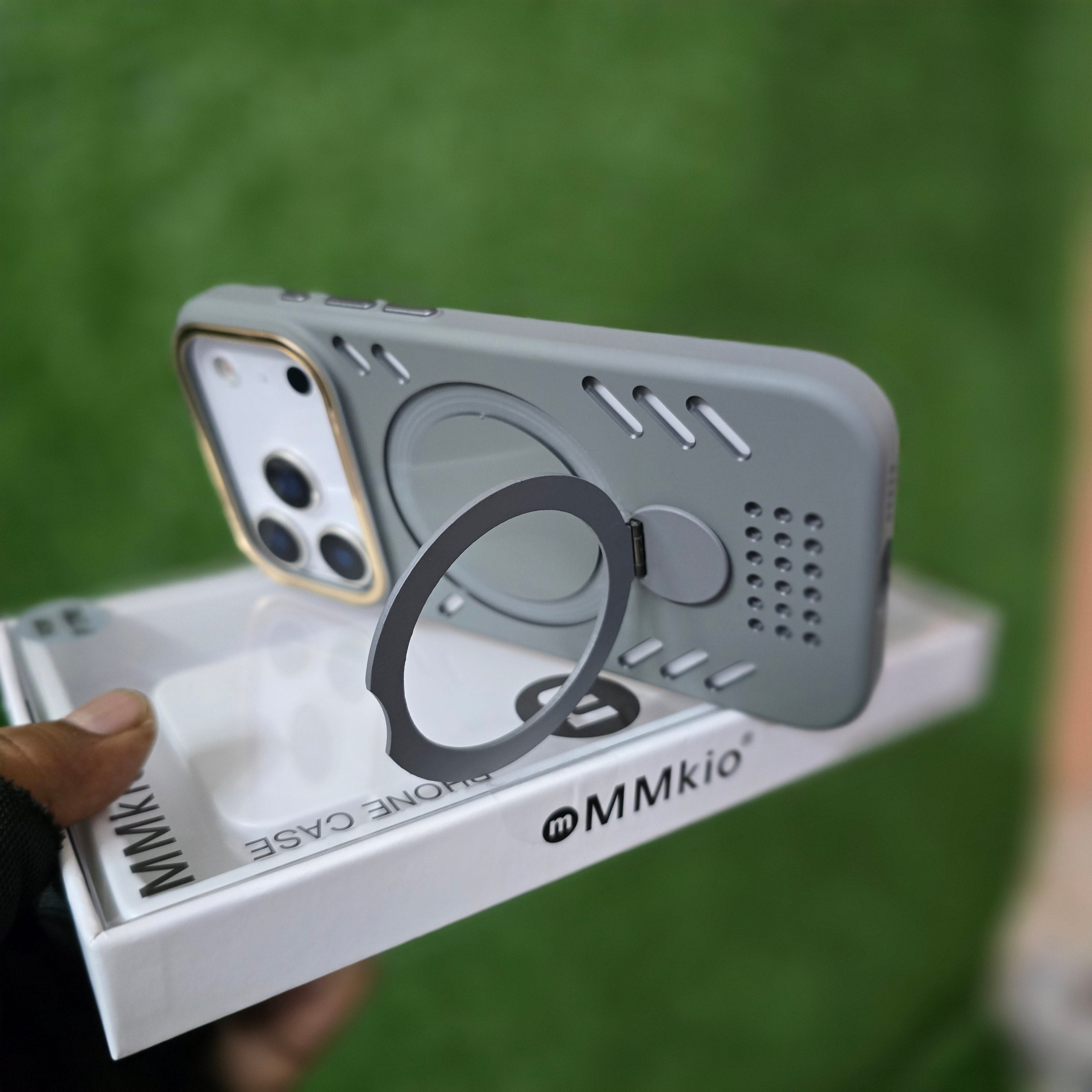 iPhone 17 Pro Heat Dispense Cover 360° Rotatable Stand with Magsafe - Grey