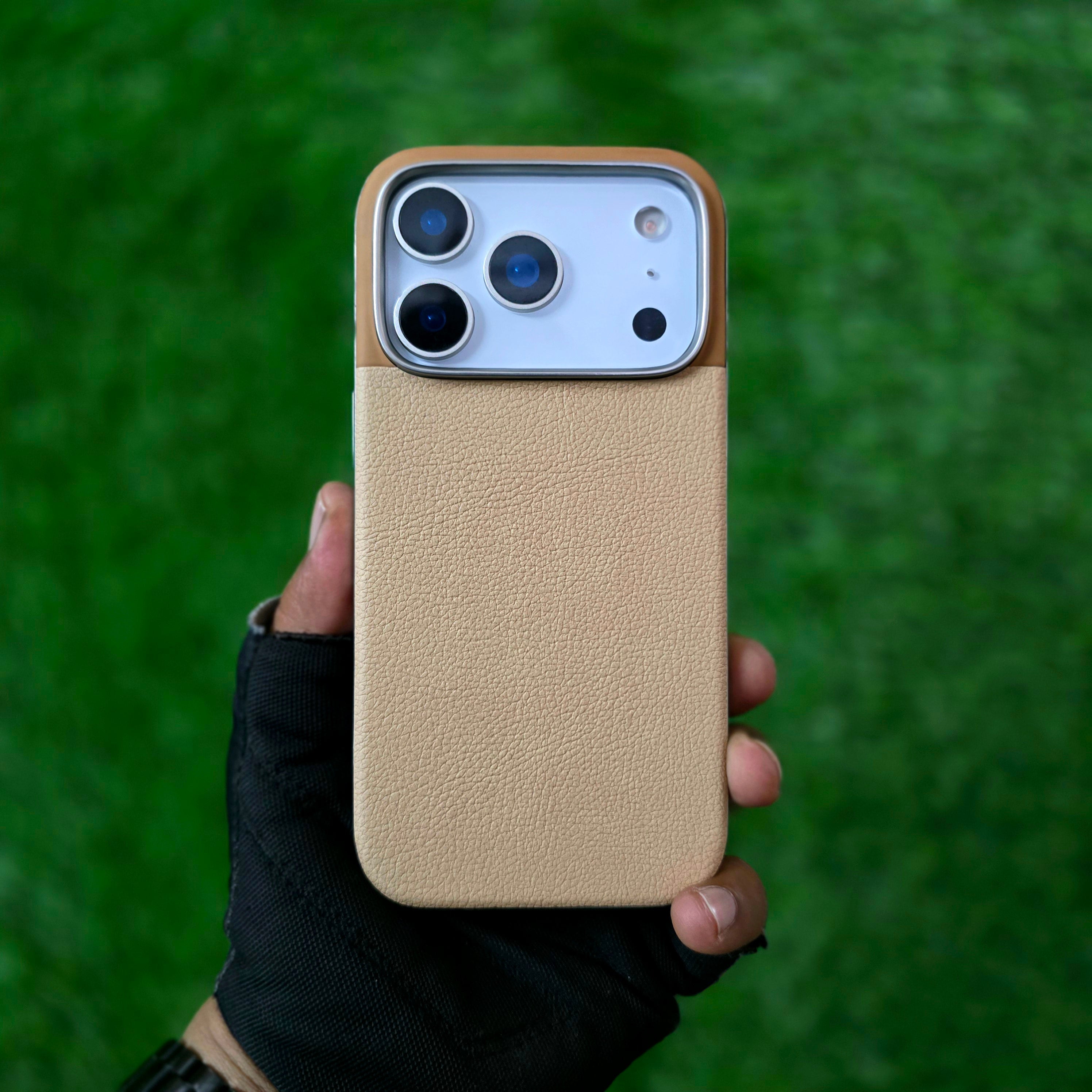 iPhone 17 Pro Max Soft TPU Leather Texture Back Cover