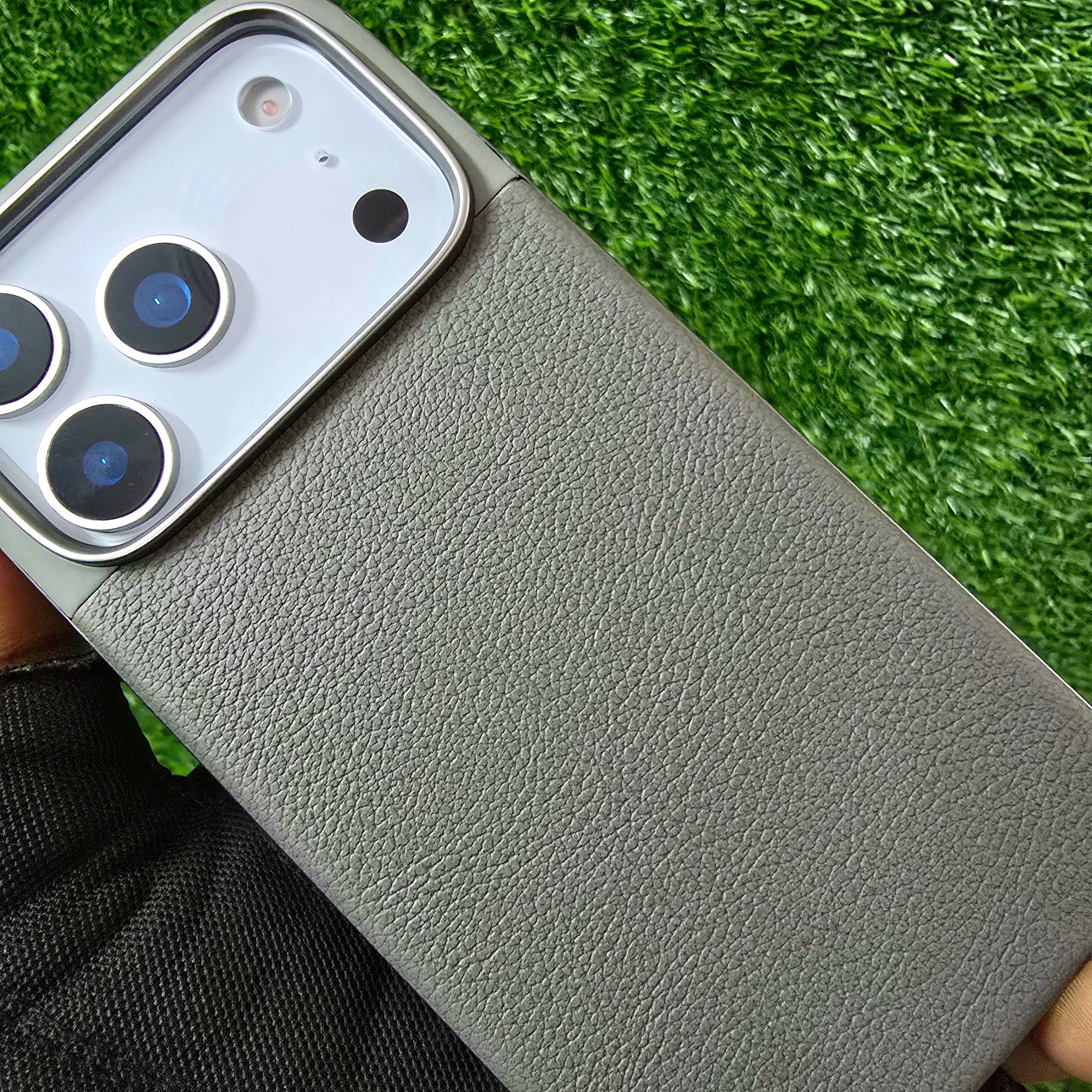 iPhone 17 Pro Soft TPU Leather Texture Back Cover