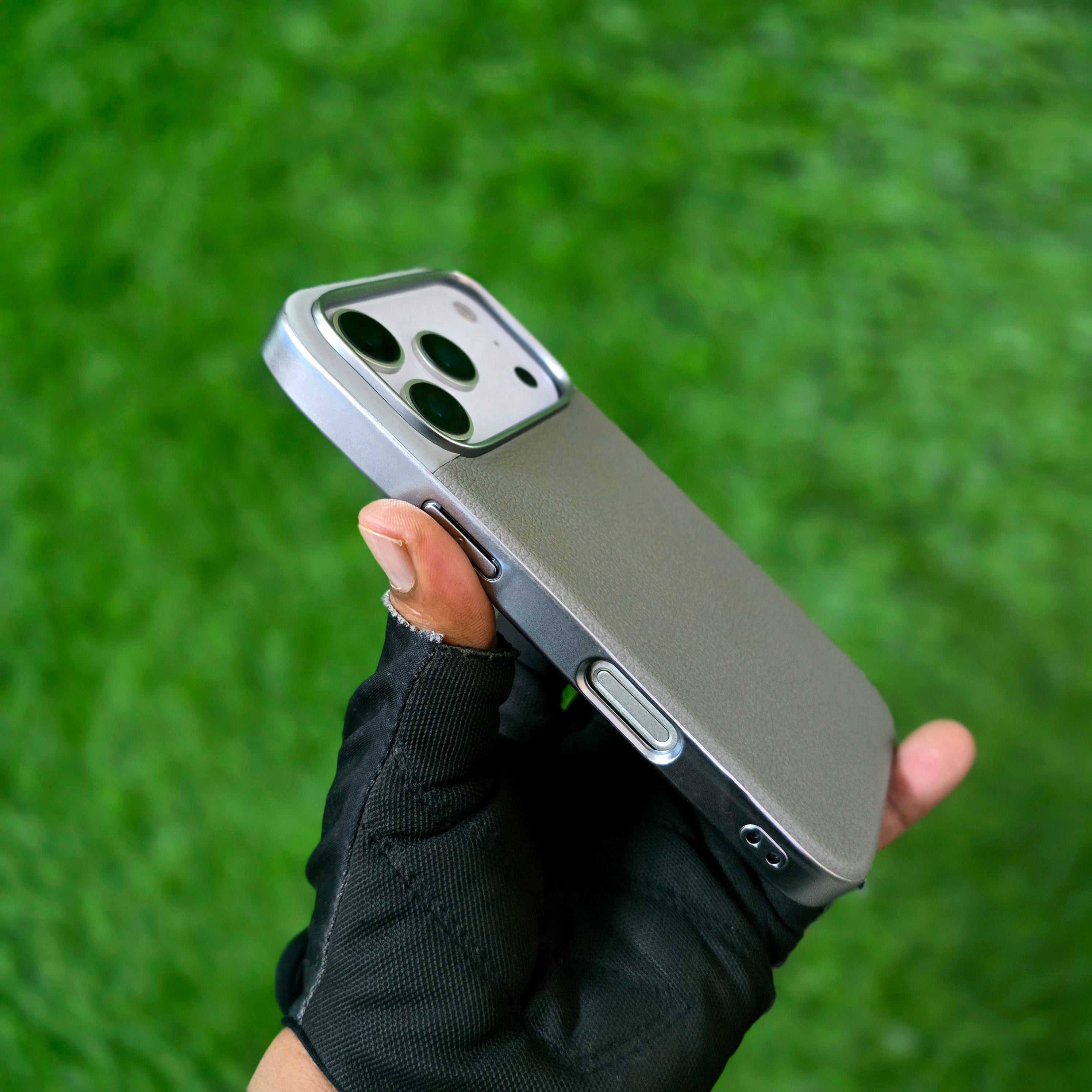 iPhone 17 Pro Max Soft TPU Leather Texture Back Cover