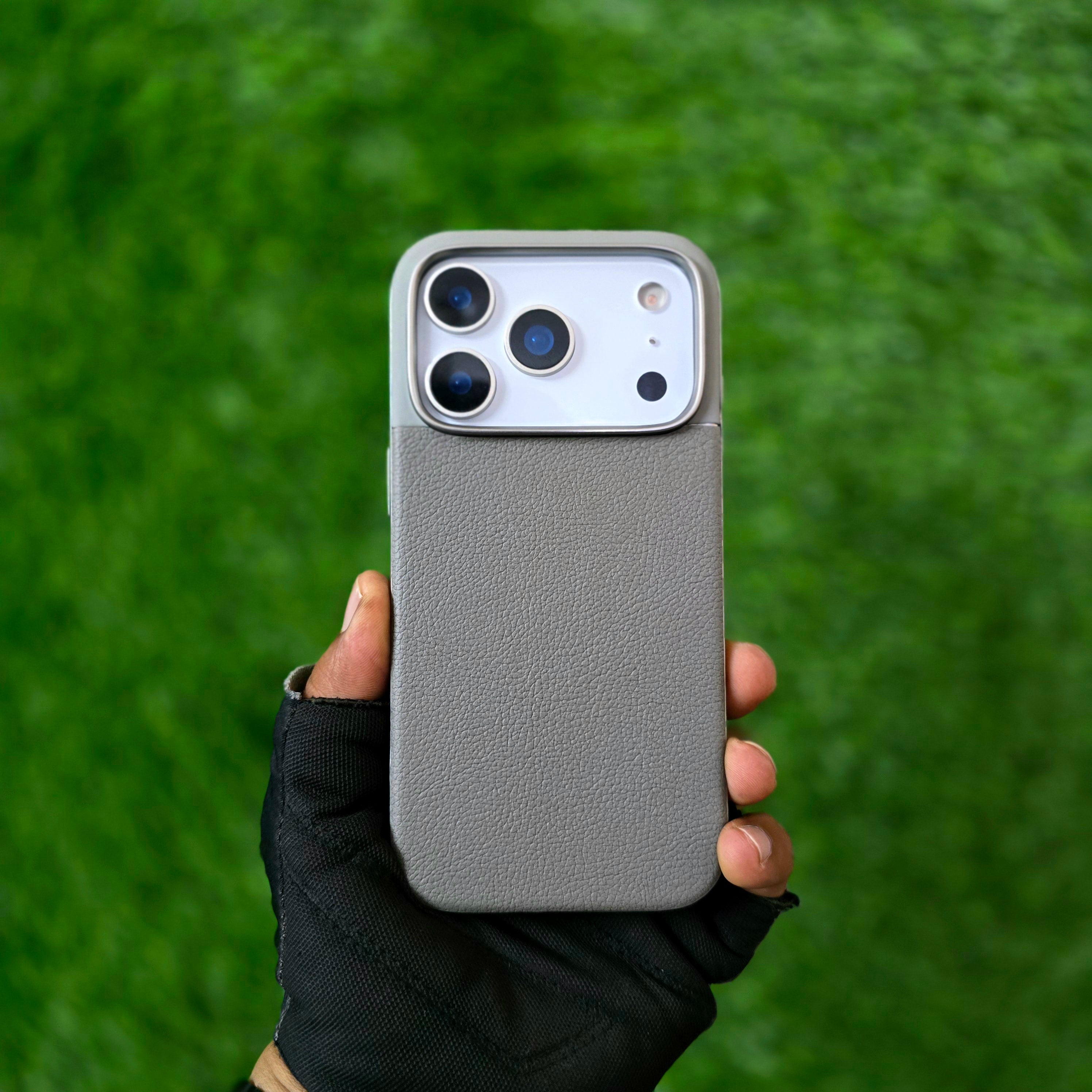 iPhone 17 Pro Max Soft TPU Leather Texture Back Cover