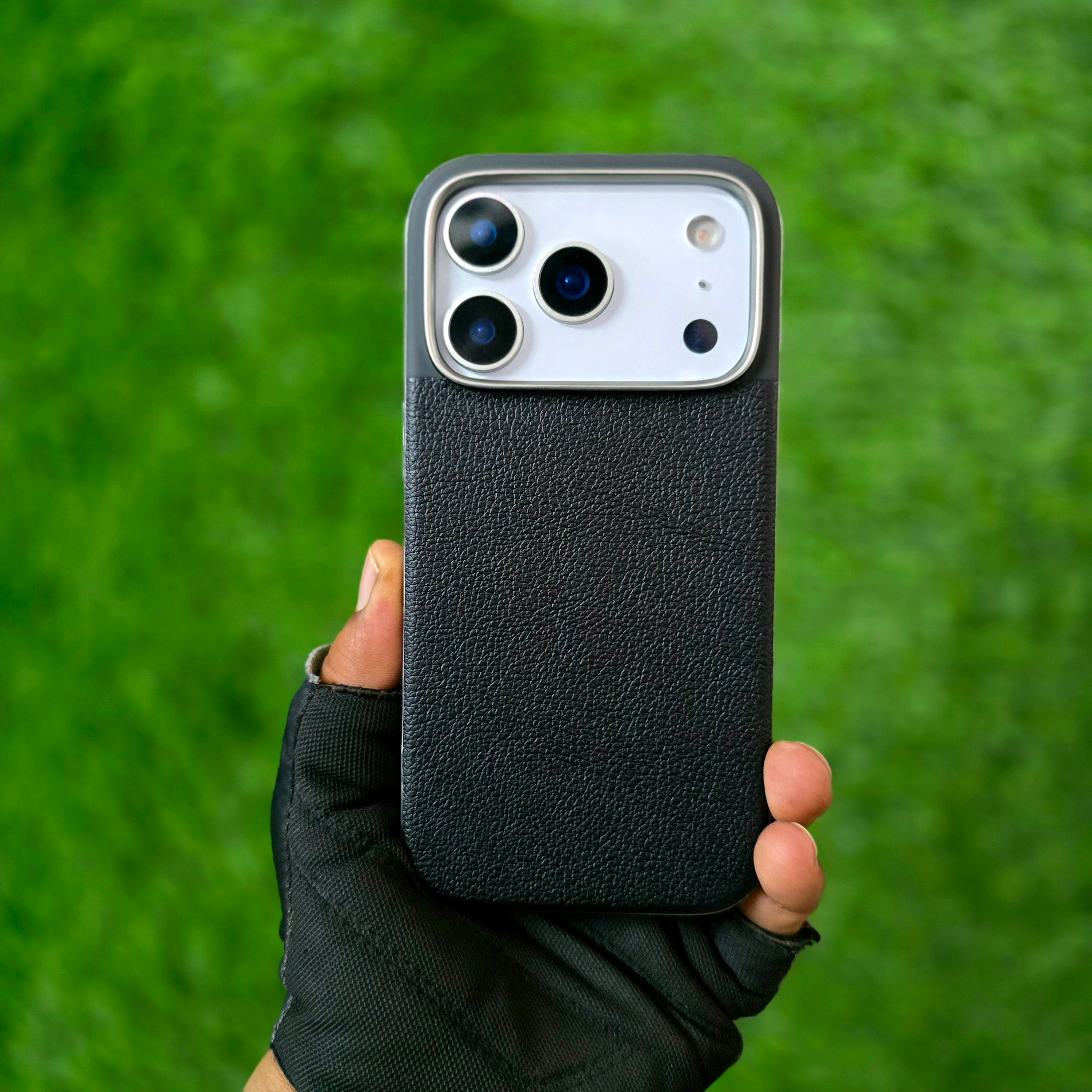 iPhone 17 Pro Max Soft TPU Leather Texture Back Cover