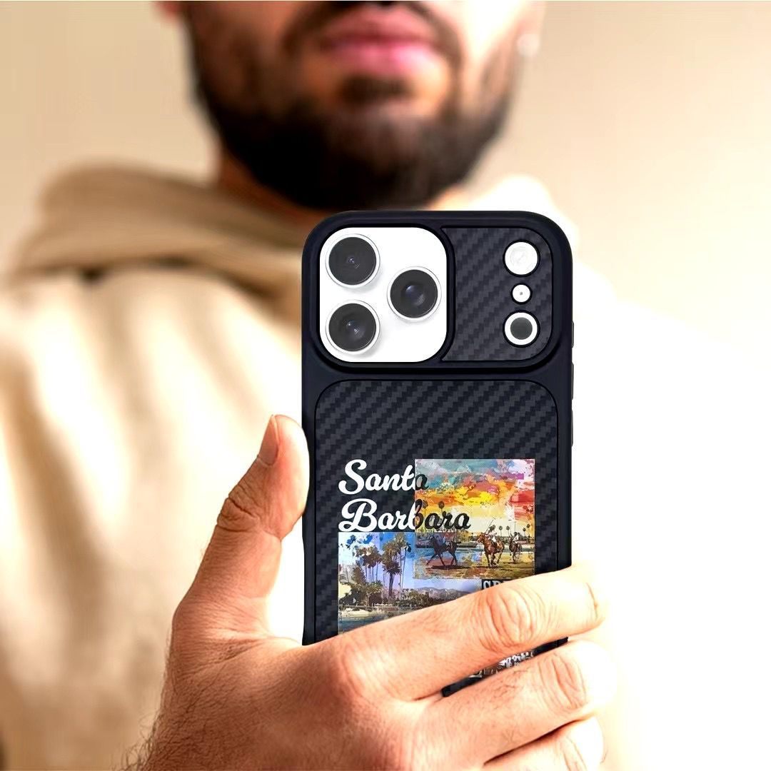 iPhone 17 Pro Carbon Fiber Original Santa Barbara Polo Club Elvish Series Back Cover - Polo Club