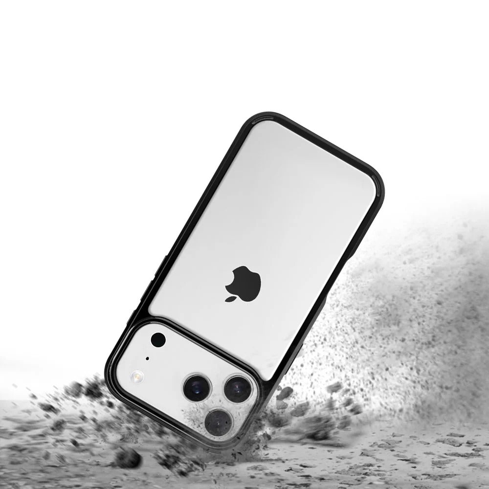 iPhone 17 Pro Shockproof Anti Yellowing Transparent Case Soft TPU Side Black