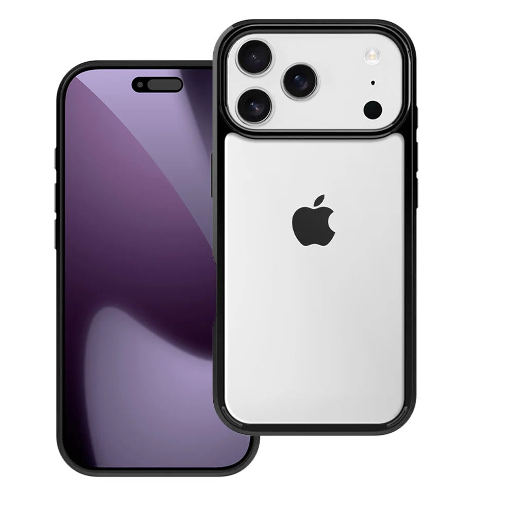 iPhone 17 Pro Max Shockproof Anti Yellowing Transparent Case Soft TPU Side Black