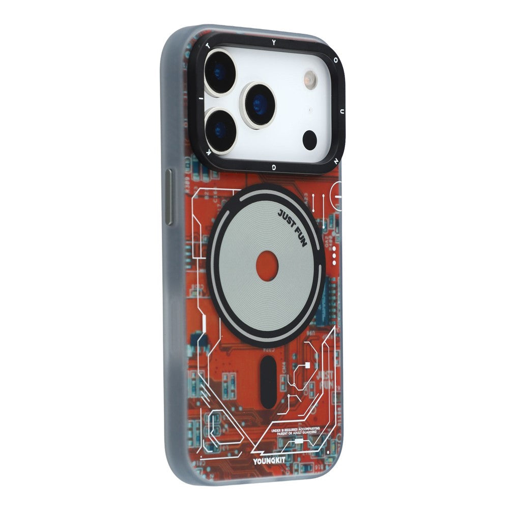 iPhone 17 Pro YOUNGKIT Case, Technology Series Matte Finish Cover with Magsafe - Lava Orange